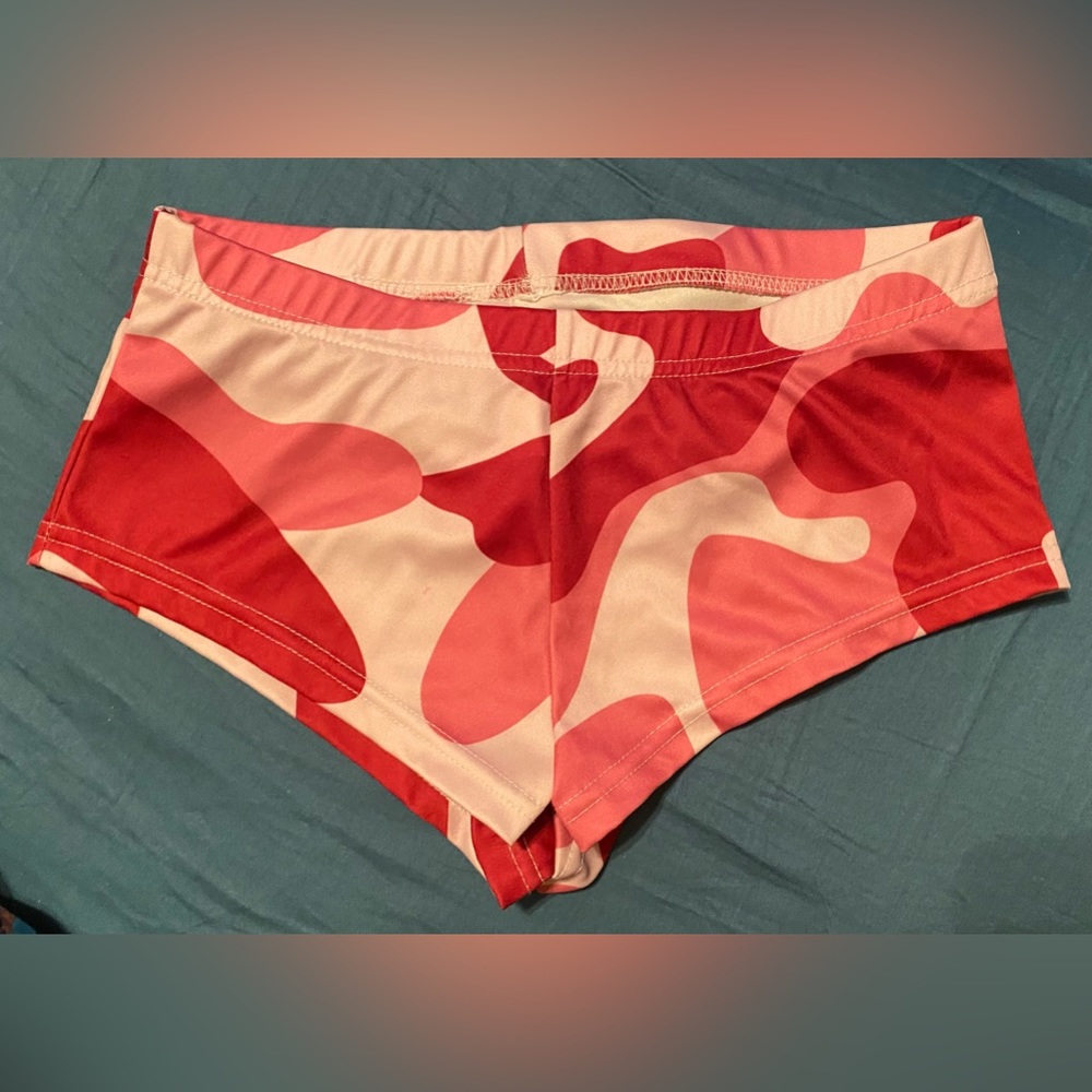 Hot Pink Camo Workout Shorts, Booty Shorts, Size Small - No Longer Made!